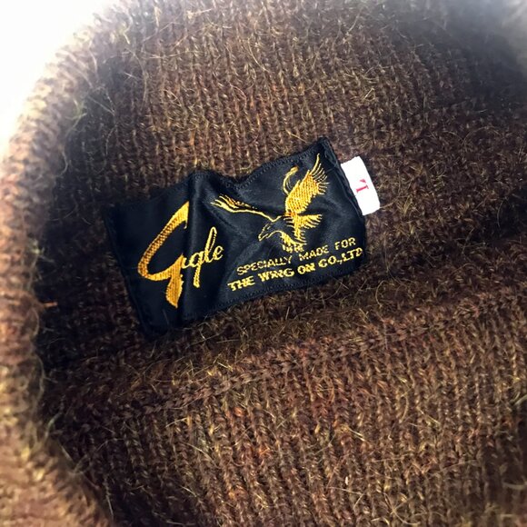 Vintage 60s Mohair Sweater MCM Sothwestern design Wool Knit Intarsia Mockneck Pu - Picture 5 of 6